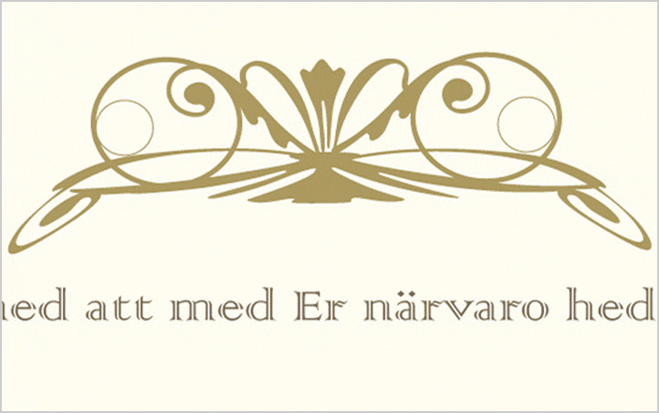 Inbjudningskort, meny m.m. 2014. (Idéen är inte helt originell men bruden visste precis vad hon ville.)